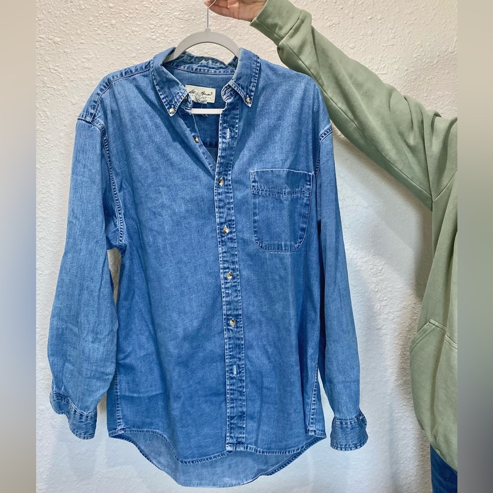 Eddie Bauer Long Sleeve Denim Shirt